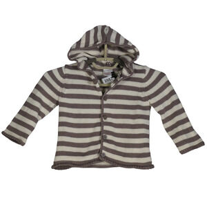 Hanna Andersson Hoodie Sweater Cardigan Girls 80 18 24 Months Organic Cotton